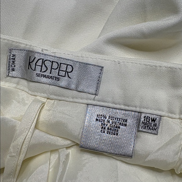 Kasper ivory fully lined pants - Picture 3 of 3